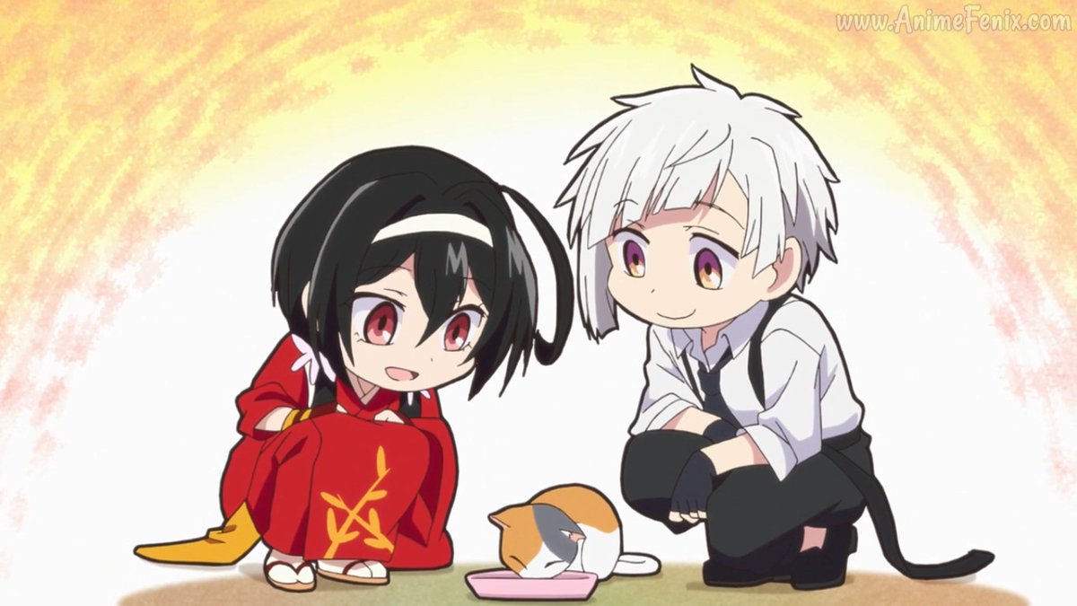 celiaa97's tweet photo. Que cucos salen Kyouka y Atsushi en el ultimo capítulo de #BungouStrayDogsWan❤️ #BSDW #BSD #BungouStrayDogs (🐯=🐱) https://t.co/5ouQBVpj1H
