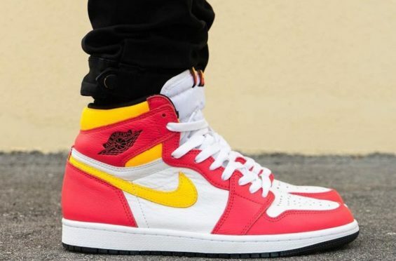 jordan 1 fusion red on feet