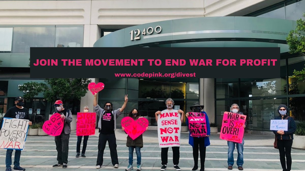 codepink's tweet image. Today the CEO of @RaytheonTech Greg Hayes said the quite part loud

“Look...peace is not going to break out in the Middle East anytime soon, I think it remains an area where we'll continue to see solid growth.” 

Join our movement to END war for profit: &amp;gt;codepink.org/divest