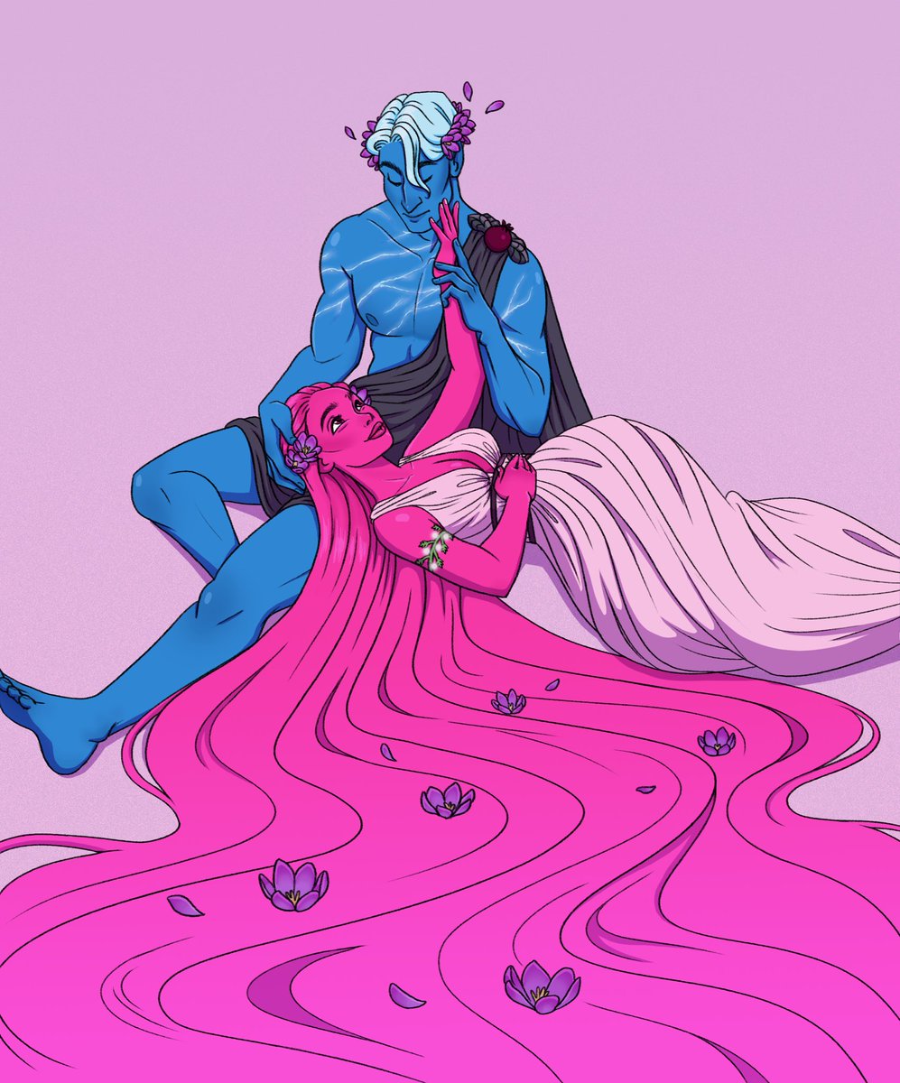cattwinlopez's tweet photo. Been obsessed with @used_bandaid Lore Olympus lately💙💗💜🌸 https://t.co/zfHJX6gn2J