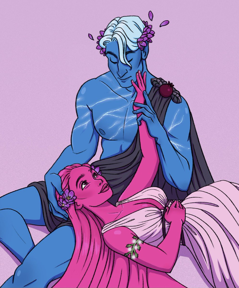 cattwinlopez's tweet photo. Been obsessed with @used_bandaid Lore Olympus lately💙💗💜🌸 https://t.co/zfHJX6gn2J