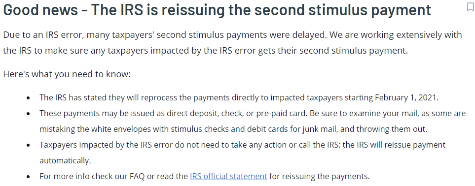 So like a lot of people I qualify but didn't get the second stimulus check. I have not been able to find any info about why we were left out just that we had to wait until filing.
This popped up while filing today. 
@BWestbrookAZ8 tagging you since you were asking about checks. https://t.co/djpBe1WnV4