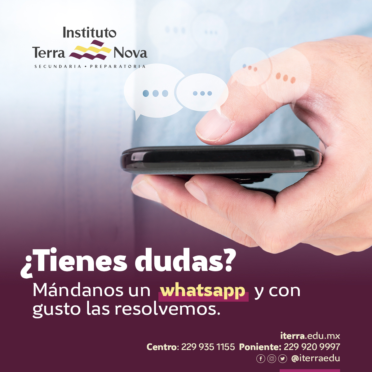 iterraedu's tweet photo. En iTerra te #impulsamos a continuar tus estudios desde casa ✍💻👨‍🎓

📲 Agenda una asesoría virtual con nosotros y conoce nuestra oferta educativa para Secundaria y Preparatoria.

👉 WhatsApp: https://t.co/nx5WuGl74S https://t.co/YwJsJll2xu