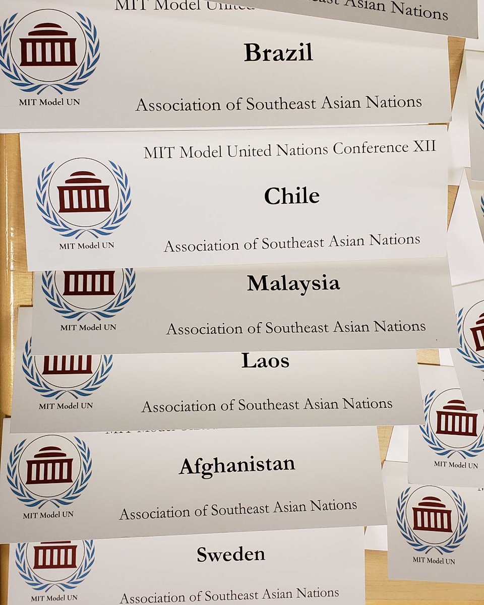🎉 🤩  Only 10 days to go for MITMUNC XIII! (!!!!!!) 🙌 💫 🎉

Featuring today: Delegate placards from when MITMUNC was not virtual

#thecountdownbegins 
.
.
#mitmunc #munisfun #modelun #debate #internationalrelations #hyped
