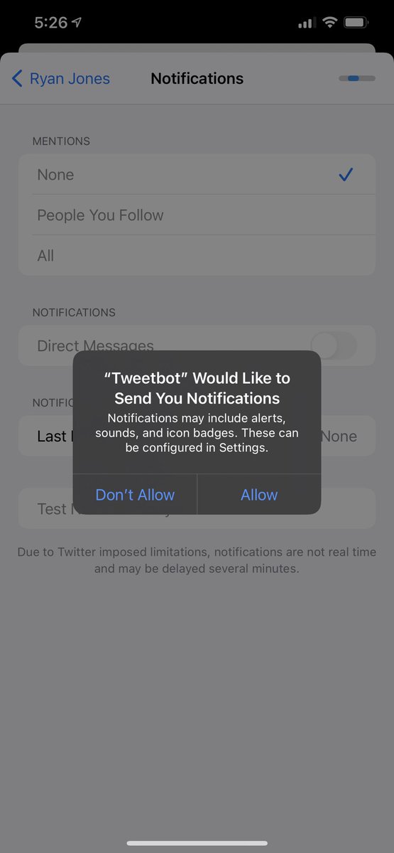 Great job asking for notification permission only when I open it. And great footnote about lack of real-time.