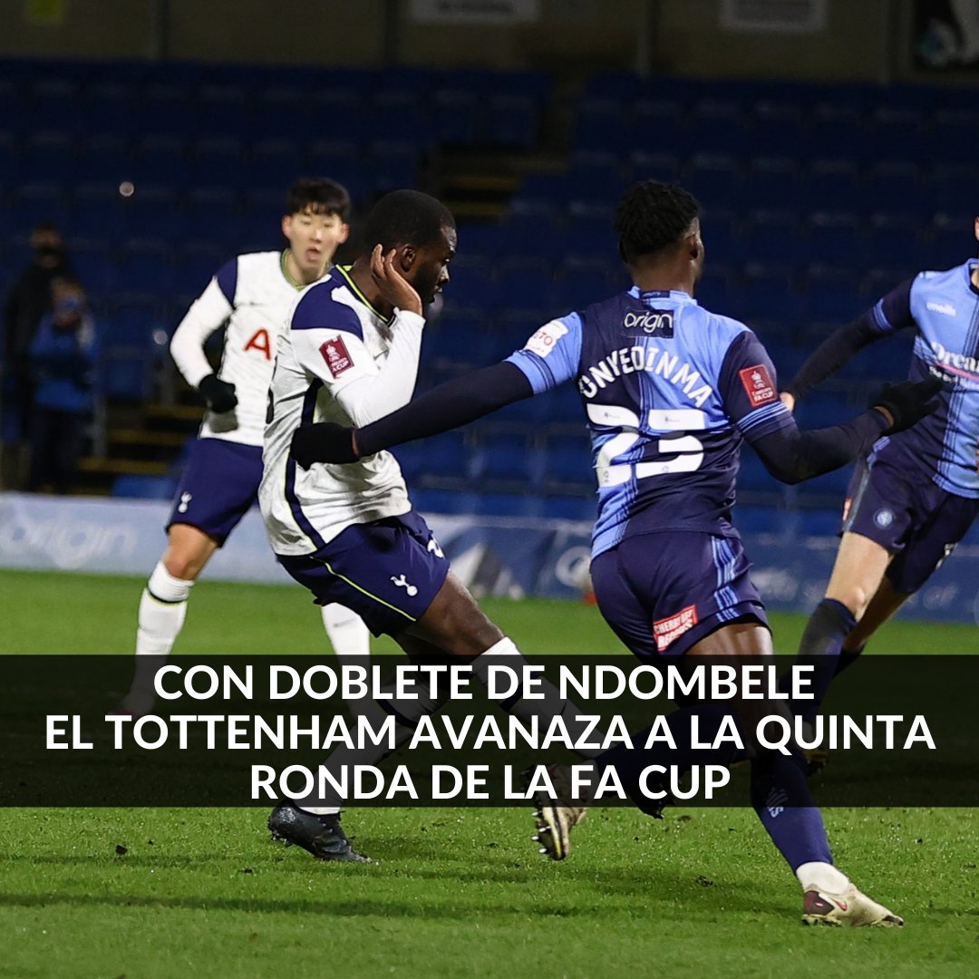 EclipseNoticias's tweet photo. Los #Spurs deciden el resultado justo antes del alargue y aseguran un lugar en la quinta ronda de la #FACup, con una victoria ante el Wycombe Wanderers por 4 tantos contra 1.

Amplíe la noticia en nuestro sitio web Link: https://t.co/CfKqwzp53p

#EclipseNoticias #Deporte #Fútbol https://t.co/KnixsNGkgI