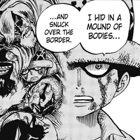 statement strikes me as so powerful is because Law, fundamentally, is a survivor. This is the kid that crawled his way out of Flevance through sheer spite and after losing everything for the second time, still managed to pick up and rebuild the pieces of himself.