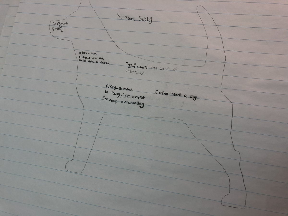 Holder5thgrade's tweet photo. Started our WWI Book Cubs. We are reading about animal war heroes. They are making graffiti dogs about their books. Can't wait to see what they will add to it tomorrow @LBSharks @ISD5thGrade https://t.co/herUJZhWrW