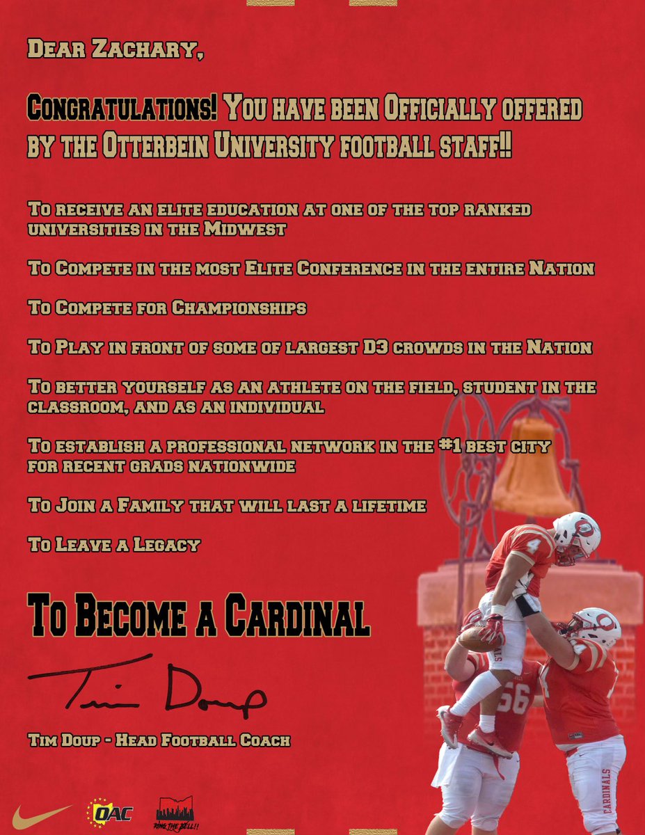 zachxjackson's tweet photo. Blessed to receive my 2nd offer from Otterbein University✅❗️ @CoachBurket @Otterbein_FB @CoachJesseLynch @RecruitGeorgia @GeorgiaFootball https://t.co/inWUfljvTv