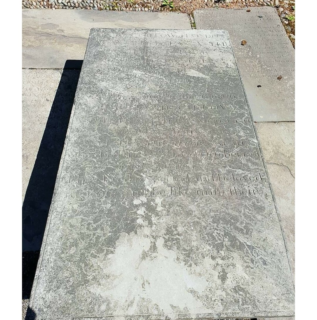 Richard Gillow who died on the 14th of August 1811 aged 77. His grave pictured here sits quietly at the top of St Mary's Steps between the priory and Lancaster Castle. Sadly in need of a refurbishment. Richard Gillow was an English architect and businessman from Lancaster.