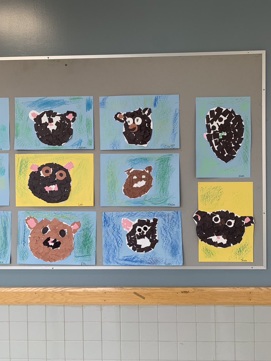 DokeArt's tweet photo. Mrs. Reynolds class has been learning about texture! We created texture in the bears and in the backgrounds 🐻 https://t.co/czOidzccMz