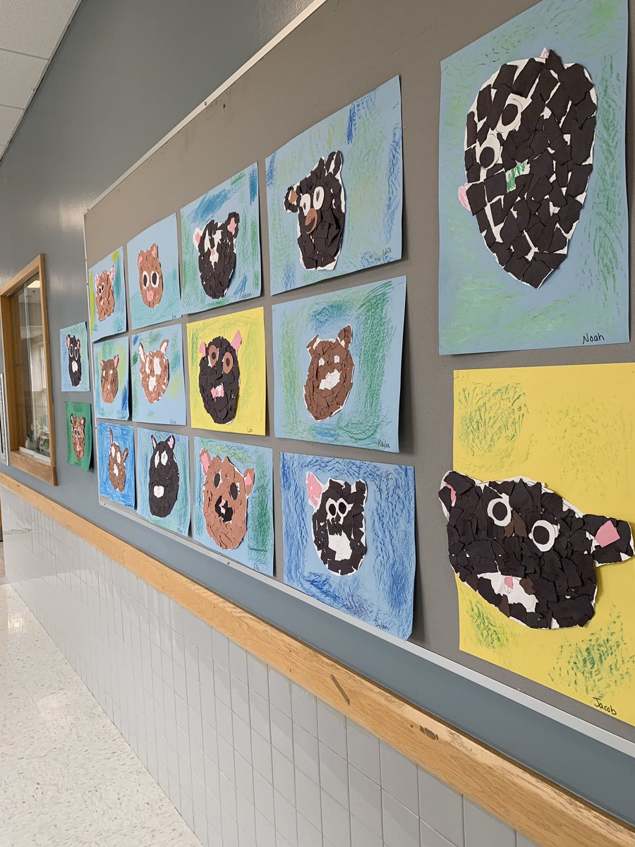DokeArt's tweet photo. Mrs. Reynolds class has been learning about texture! We created texture in the bears and in the backgrounds 🐻 https://t.co/czOidzccMz