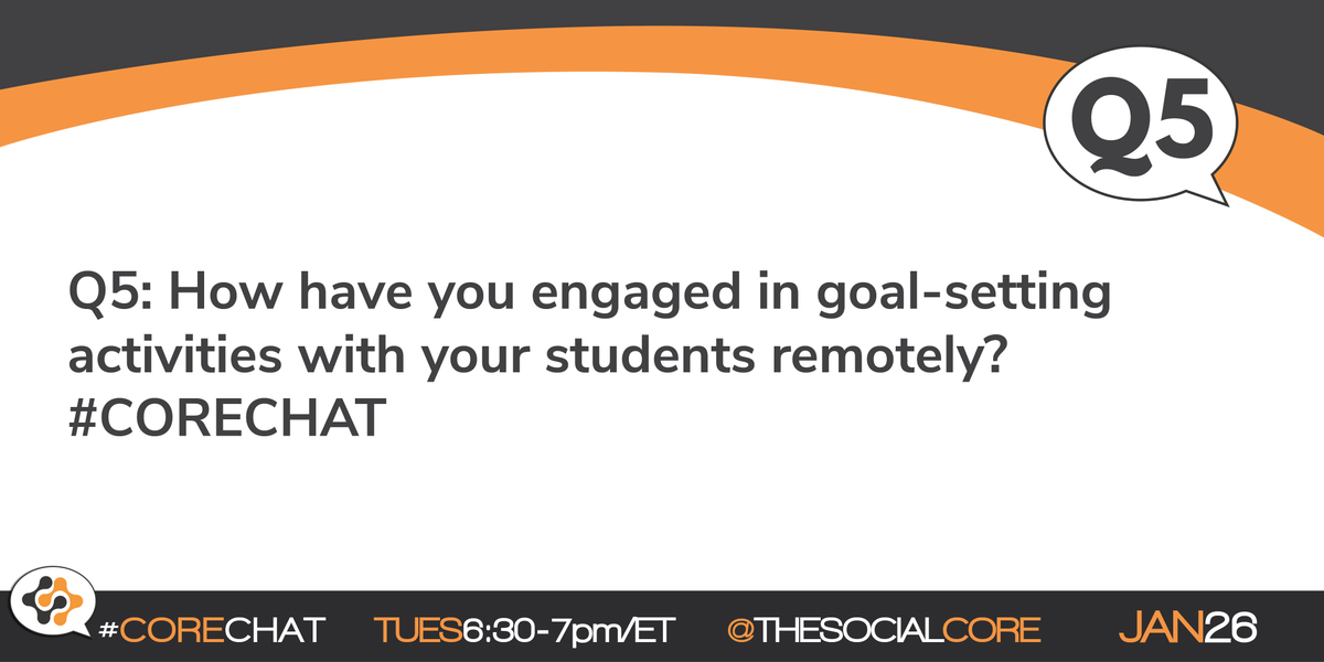 MimiToddPress's tweet photo. Q5: How have you engaged in goal-setting activities with your students remotely? #CoreChat https://t.co/2DSGwbwzcR