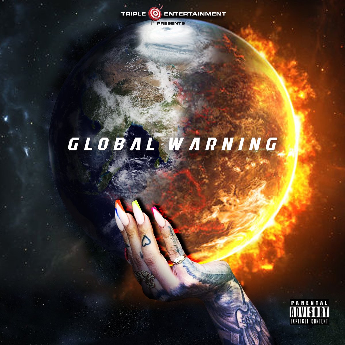 Triple_O_Ent's tweet photo. A Highly Anticipated Moment Is Approaching 😈⏳ Global Warning Premiers ⚠️ 2.21.21 ⚠️
#GlobalWarningEP 🌎💽
#TripleOEntertainment 🎯 https://t.co/frdyOoiYvE