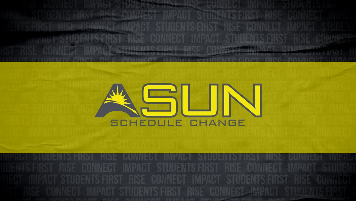 ASUN_MBB's tweet photo. New weekend #ASUNMBB schedule. 🏀

Stetson will now travel to Fort Myers to face FGCU in Alico Arena Friday &amp; Saturday. Tip time is slated for 7 PM ET both nights.

📰 https://t.co/Xynq7G4ZDM https://t.co/pq80tiRGcP