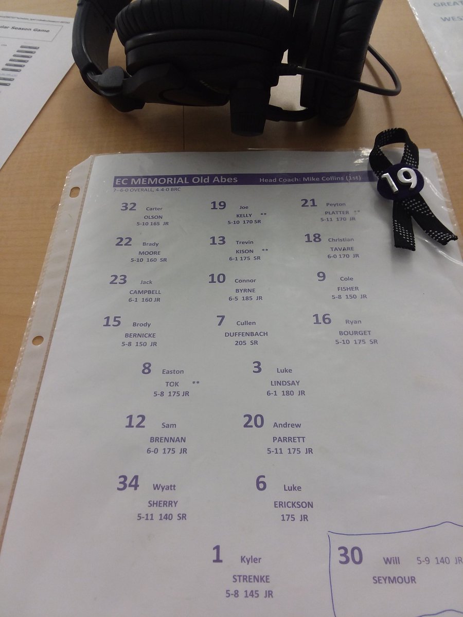 BobBradovich's tweet image. Thanks to Sam Brennan's mom, Melody, for the #19 pin to honor Joe Kelly &amp;amp; and his family following the tragic accident that claimed the life of Joe's younger sister.  I'll have that pin w/ me at every game I call this season. #RIPBrooke
#ecscores @WiPrepHockey