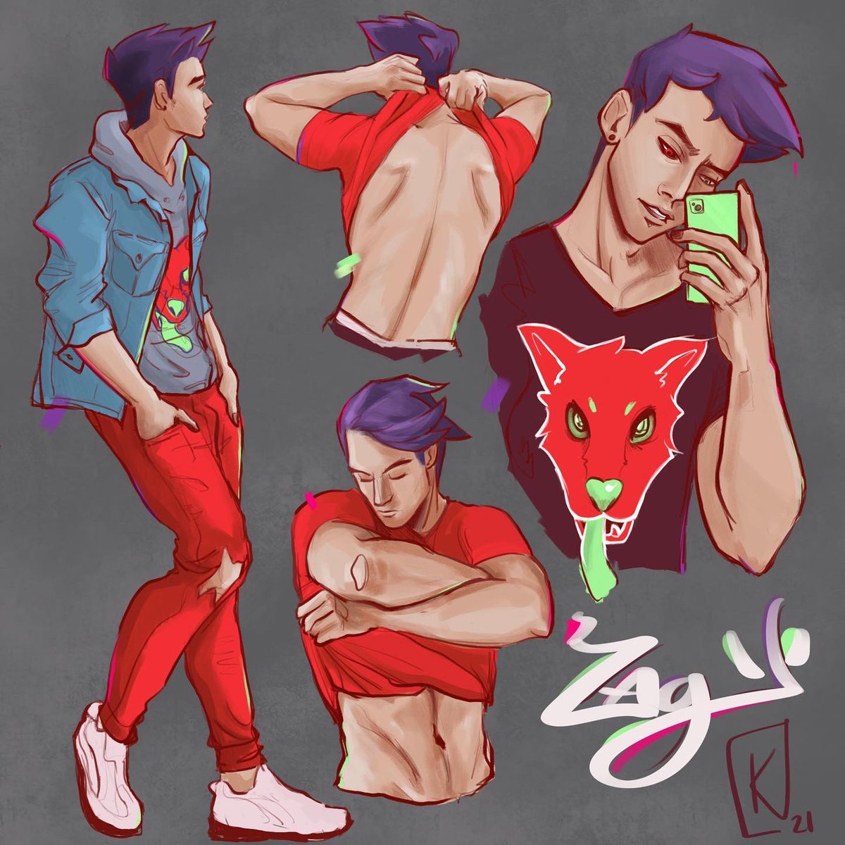 kjae111's tweet photo. Street Zagreus! 🔥 #HadesGame #HadesFanArt #Zagreus https://t.co/7u2BKn0GMI