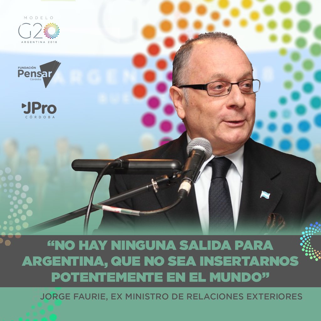 G20Modelo's tweet photo. La palabra de @JorgeFaurie en la Conmemoración de la Cumbre de Líderes y Apertura del Modelo G20. https://t.co/cScPKESwP8