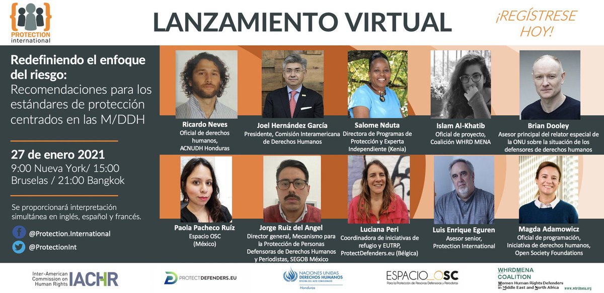 Mañana nuestra compañera <a href="/paopach_/">Paola Pacheco 🍉</a>, Coordinadora del Área de Acompañamiento a Personas Defensoras estará representando al Espacio OSC en este esfuerzo colectivo liderado por <a href="/ProtectionInt/">Protection International</a> 👇🏽