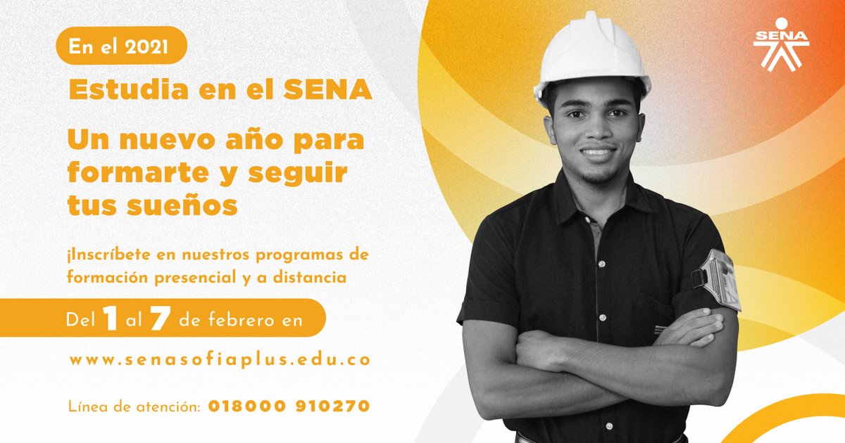 #EstudiaEnElSENA | Te traemos una nueva oportunidad para formarte y hacer de ti un colombiano de retos, competitivo y dispuesto a enfrentarte a las exigencias de los sectores productivos. 🤓📓
 
Inscríbete en la convocatoria de Formación Titulada. 🔗bit.ly/3ogOwHH