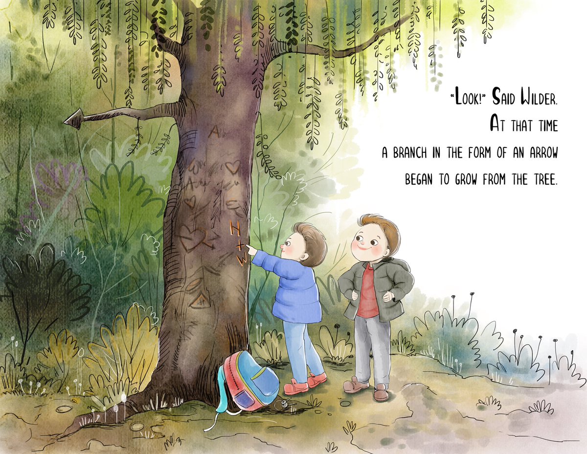 jeramyblackford's tweet photo. Been working on putting together some scenes from the children’s book I wrote about our two boys and our adventures during this time we’ve had together. Worked with a talented artist through @fiverr to get these samples done. #theadventuresofhuckandwilder #fallonpark https://t.co/BvOjJc4Ng1