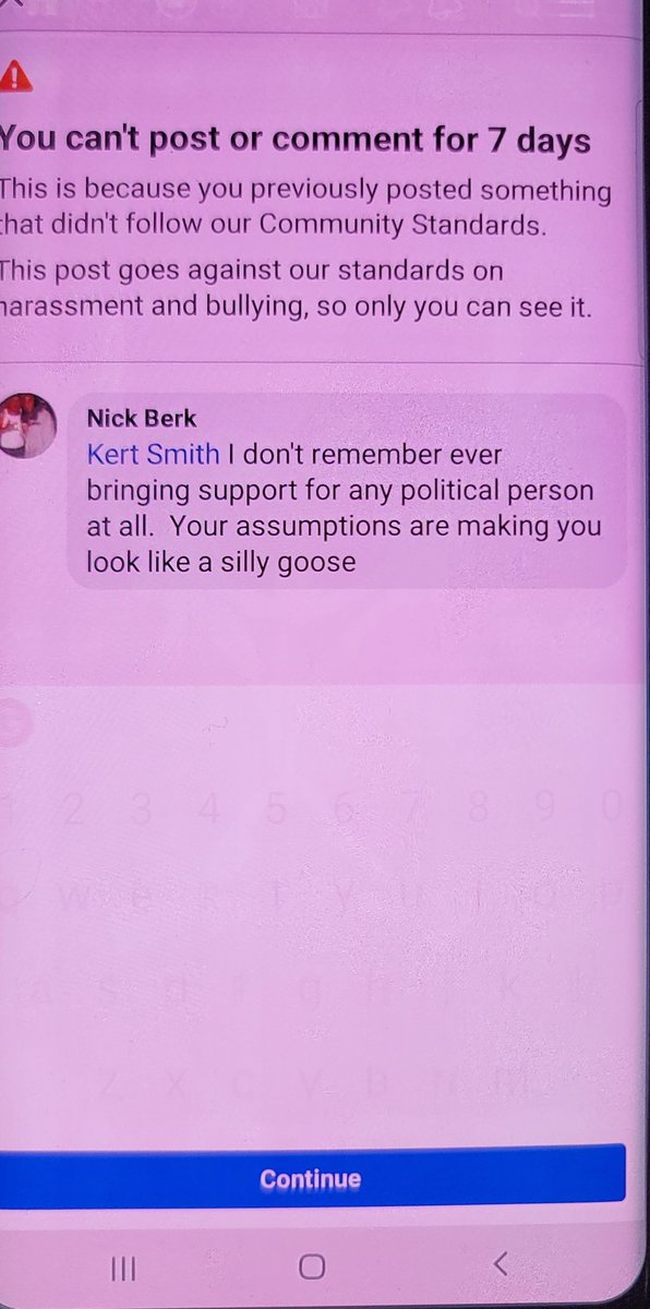 NicholasBerk's tweet photo. Hey @Facebook,  you put a 7 day ban on me for this? https://t.co/3PKPEs3ymj