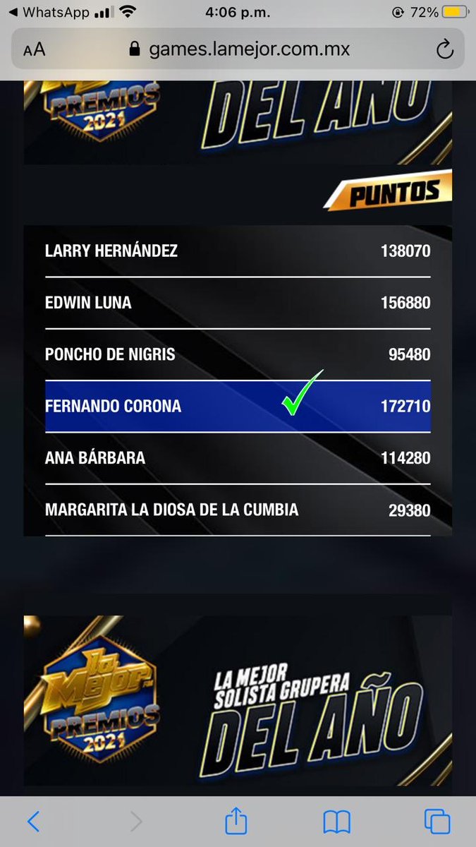ChicuelasR2's tweet photo. Sigan votando por @SoyFerCorona  cómo #mejortiktokerdelaño en premios la mejor 2021 https://t.co/tRAAvfbAWw https://t.co/h3bkXT01ls