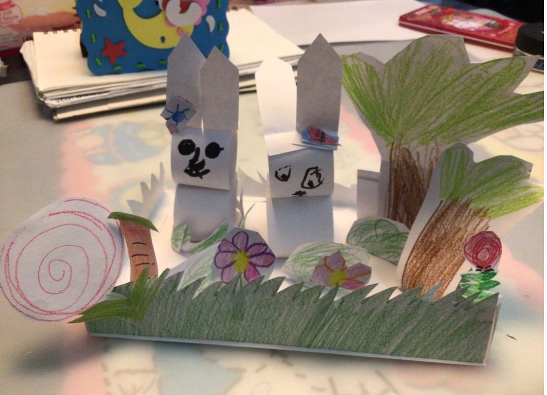 RCHKEYART's tweet photo. Some more lovely paper sculptures being sent in after our zoom classes.  This week... gardens https://t.co/7Iwtvx6Y9p