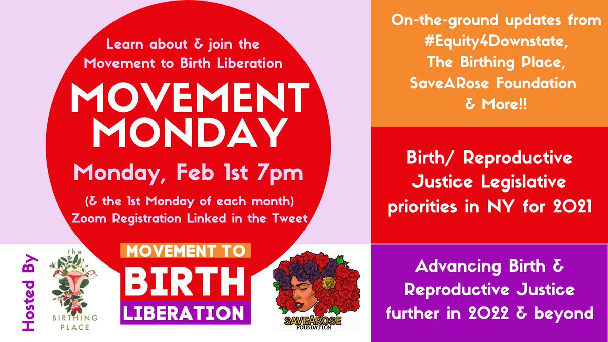 brooklyn_grows's tweet photo. In every legislative district of NY- they're birth workers &amp; birthing people who have yet realize their political power by organizing to form a #MovementToBirthLiberation 

Join 2/1 @ 7pm for our 2nd "Movement Monday" to learn more &amp; get involved!! 

https://t.co/cSQTYT1j1x https://t.co/cesJJ8ASr7