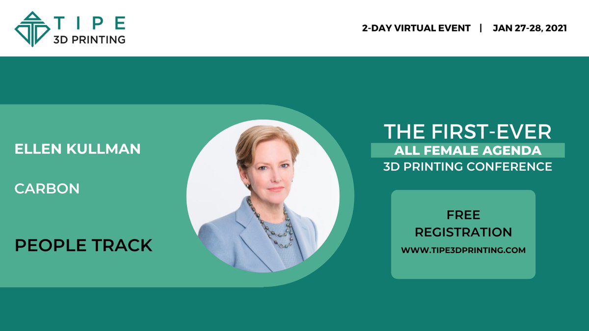 I'm excited to join the first annual #TIPE2021 conference as a speaker on the People Track! Tune in virtually tomorrow for the Being a CEO in #AdditiveManufacturing panel. You can register for free here: tipe3dprinting.com @Wi3DP @TIPE3D #3DPrinting