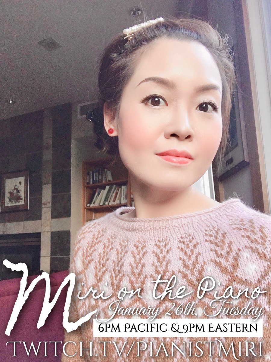 PIANO STREAM: tonight at 6pm Pacific and 9pm Eastern! twitch.tv/PianistMiri #pianistmiri #mirionthepiano #pianistsofinstagram #pianistlife #youtuber #88keys #vancouverpianist #MiriNSammy #SammyLoben #twitch #streamer #twitchstreamer #twitchtv #pianist #piano #concertpianist