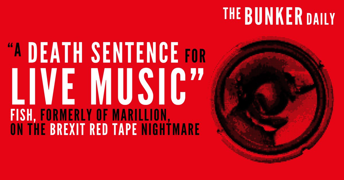 DAILY: The Government's Brexit deal is a disaster for touring musicians.

<a href="/Nndroid/">Andrew Harrison</a> speaks to singer <a href="/FishDerekDick/">Fish</a>, formerly of <a href="/MarillionOnline/">Marillion</a>, to find out the visa hoops Brits have to jump through, and how it will impact music going forward.

Listen: kite.link/thebunker