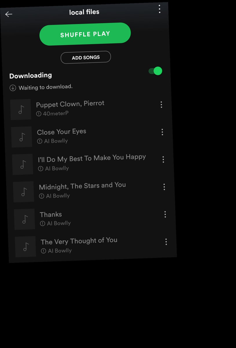 Cant download local files on spotify twitter