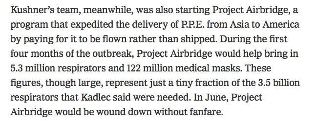 6/ So Jared Kushner was supposed to solve the  #PPE crisis in this epidemic response? It now all makes sense. #BetterMasks