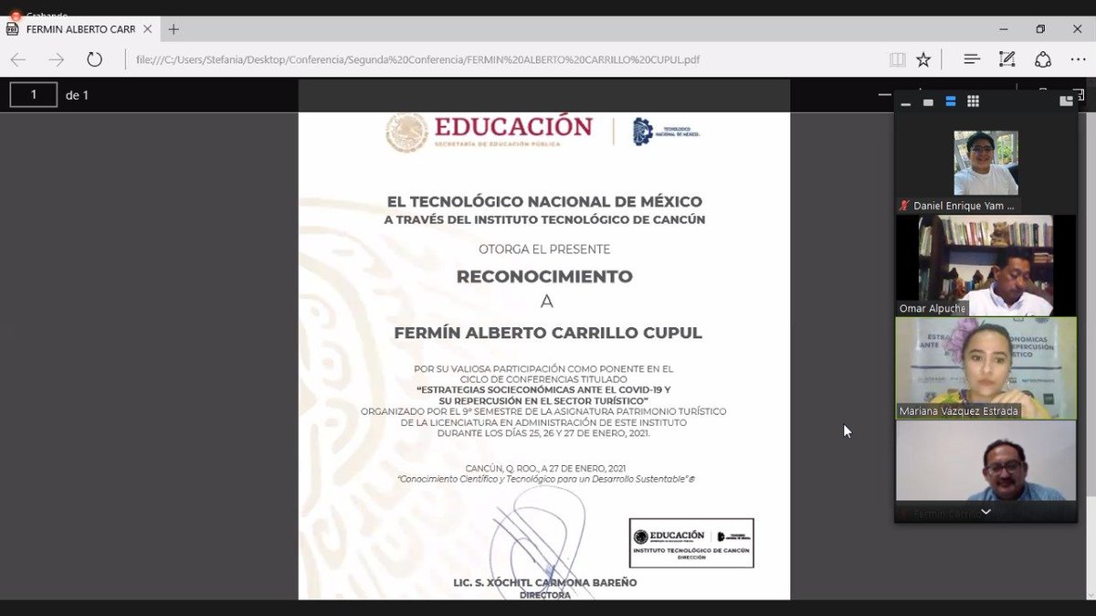 Un honor tener el día de hoy en nuestro evento al maestro Fermín Alberto Carrillo Cupul, nos llevamos mucho conocimiento y experiencia. Gracias
#PatrimonioTurístico
#JuntosSaldremosAdelante 
<a href="/omaralpuche/">omar alpuche leal</a> 
<a href="/fermin_carrillo/">Fermín Carrillo</a>