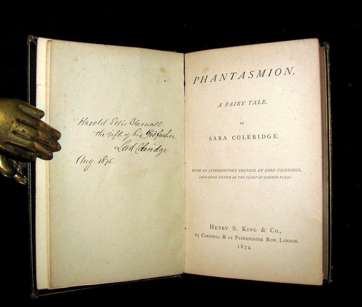 mflibra's tweet photo. 1874 Rare Victorian Book - PHANTASMION, a FAIRY TALE by Sara Coleridge. Bound by the Rose bindery. Signed by Lord Coleridge.

https://t.co/JCM8NFyZCn

#BookWithASoul #EarlyFantasyBook #Victorian #SaraColeridge #Phantasmion #booklovers #bookstore #booknerd #rarebooks #bibliophile https://t.co/j2ih66Q3Sm
