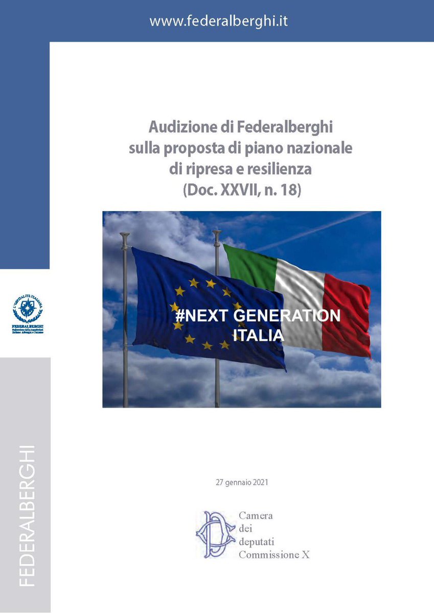 federalberghi's tweet photo. Oggi l’audizione di Federalberghi sul Recovery Plan.

Alle 11:50 (circa) in diretta sulla web tv della Camera dei deputati.

https://t.co/epJ2Oi7emk https://t.co/YTNE1pOZY0