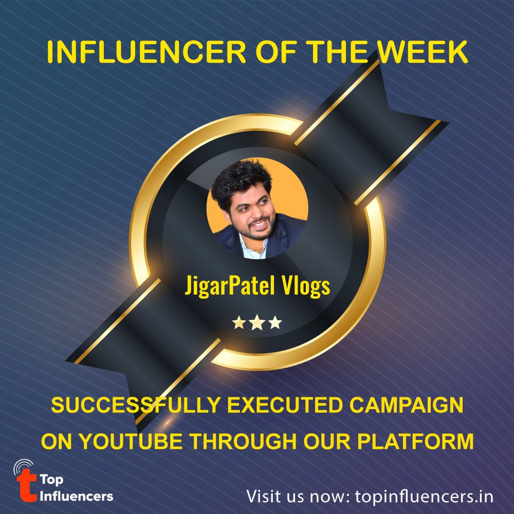 TopInfluencerIN's tweet photo. Meet our shining star of the week!
Successfully executed a campaign on YouTube through our platform.
Team Top Influencers: https://t.co/YeHr5hIHLm
#top_influencers #influencermarketing #youtubers #campaigns #youtubeinfluencer https://t.co/IkCZRbxCex