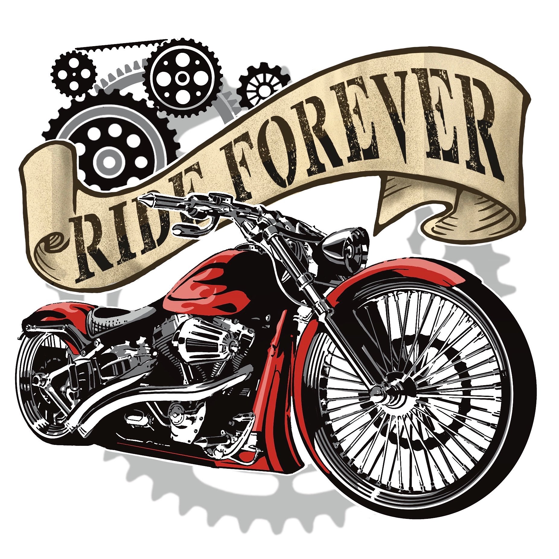 Twitter 上的 Lc Lastchapter イラスト Ride Forever バイクイラスト ハーレーダビッドソン ステッカーデザイン プロクリエイト T Co 7epucdtnix Twitter