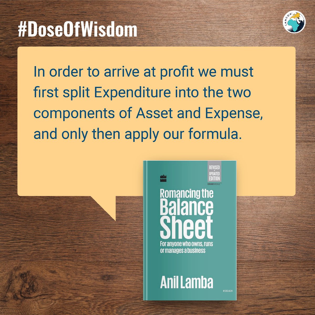 anillamba03's tweet photo. How to arrive at profit? Well, the basics are here. For more, it’s a good idea to read the book. Get your copy today https://t.co/eb3SlqoDpg
#DrAnilLamba #FinanceExpert #FinanceTips #WednesdayWisdom #DoseOfWisdom #TakeawaysFromBooks https://t.co/kV1Ix7RxtI