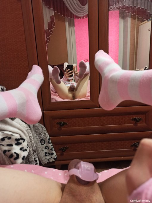 Pink~ I don't know why pink is only for girls...🤔 I hope you like that I'm locked up?~🥺💕 The tummy is<a href="/tag/femboy"class="tags"><span>#femboy</span></a><a href="/tag/catboy"class="tags"><span>#catboy</span></a>