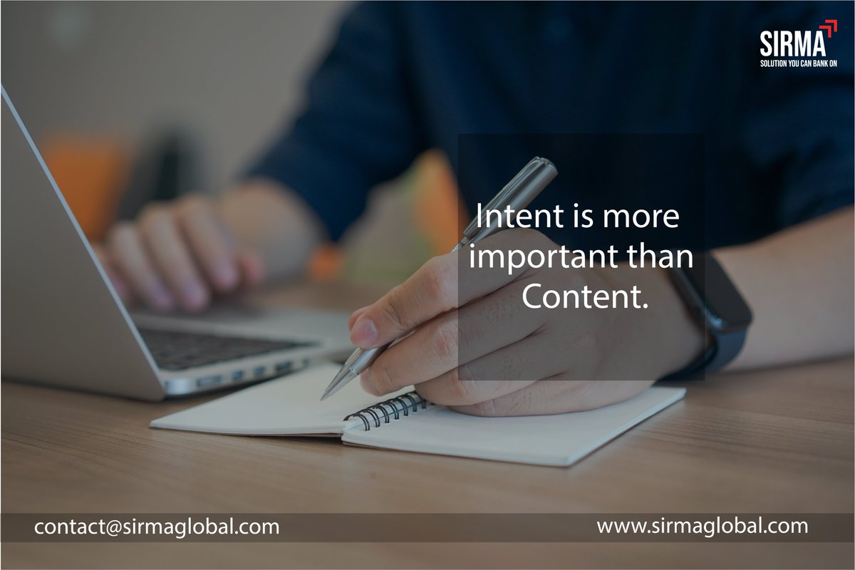 SirmaLtd's tweet image. "Intent is more important than Content "
#midweekmotivation # #oracleflexcube #rpa #testautomation #sirmabusinessconsulting #flexcube #bankingtechnology #marketing #robotictechnology