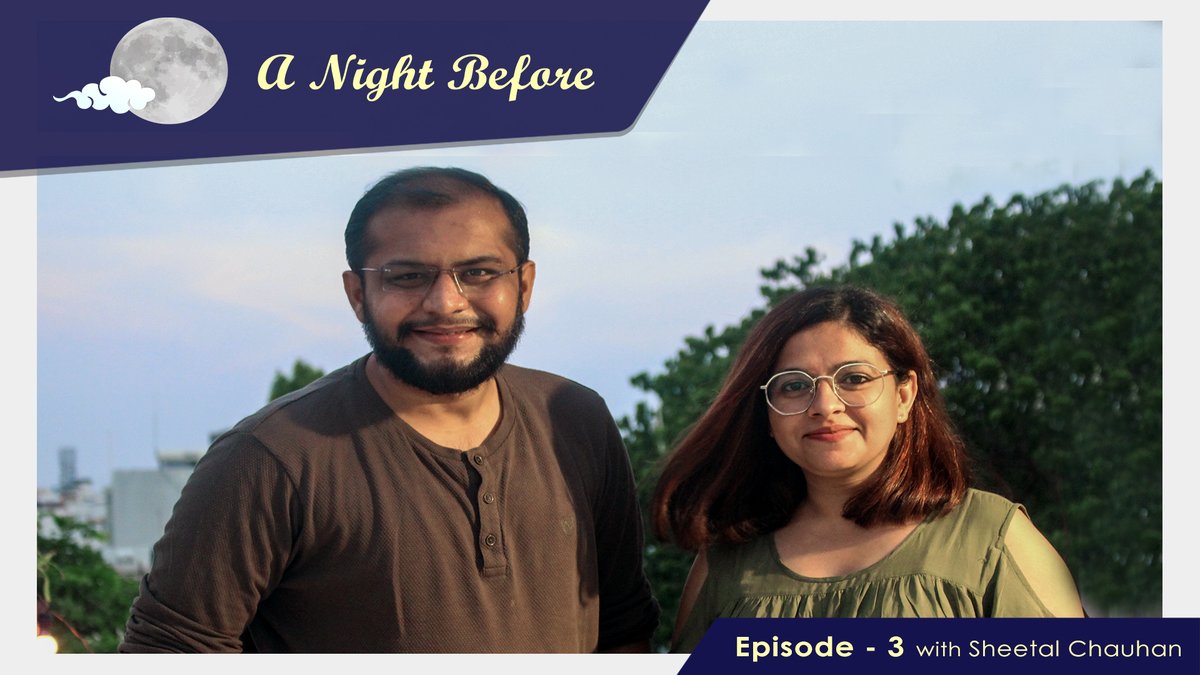 ANightBefore1's tweet photo. In the 3rd episode of Season 1 of A Night Before, we spoke with Sheetal Chauhan, A well known Media Personality of Rajkot, about a night before her first International Solo Travel and how did it all happen. https://t.co/2ya0Nf7MX9