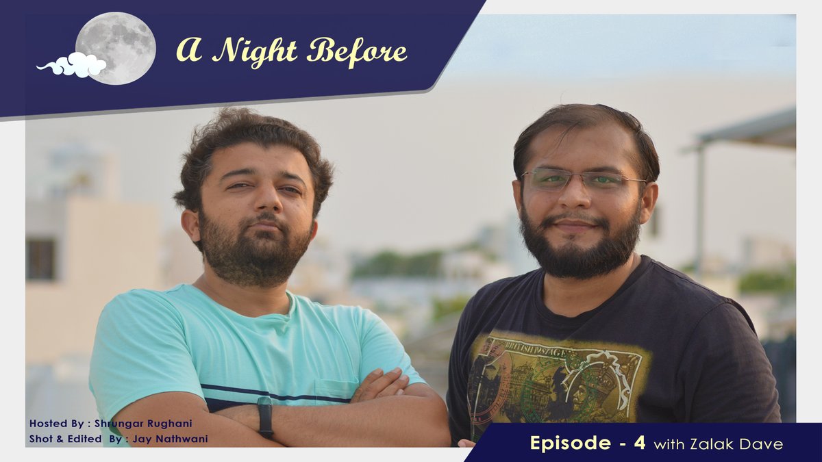 ANightBefore1's tweet photo. In the 4th episode of Season 1 of A Night Before, we spoke with Zalak Dave, Founder of Tapri The Podcast about a night before his first big International performance as a Stand-up comedian. https://t.co/SGNgUfgd9e