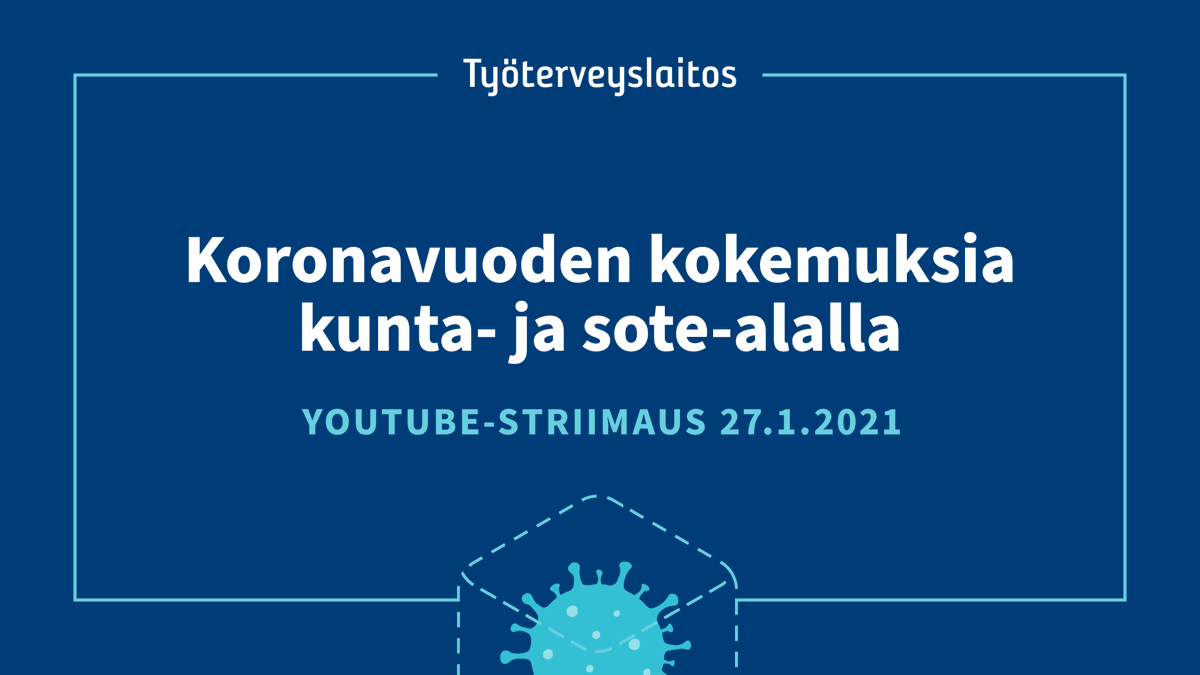 Tietoa ensimmäisen koronavuoden kuormittavuudesta kunta- ja sote-alalla luvassa klo 10. Miten korona koettiin eri ammateissa, miten moni pelkäsi terveytensä puolesta? Tule kuulolle tästä: youtu.be/kf96pkoVe-E 

#kunta10 #mitäkuuluukysely