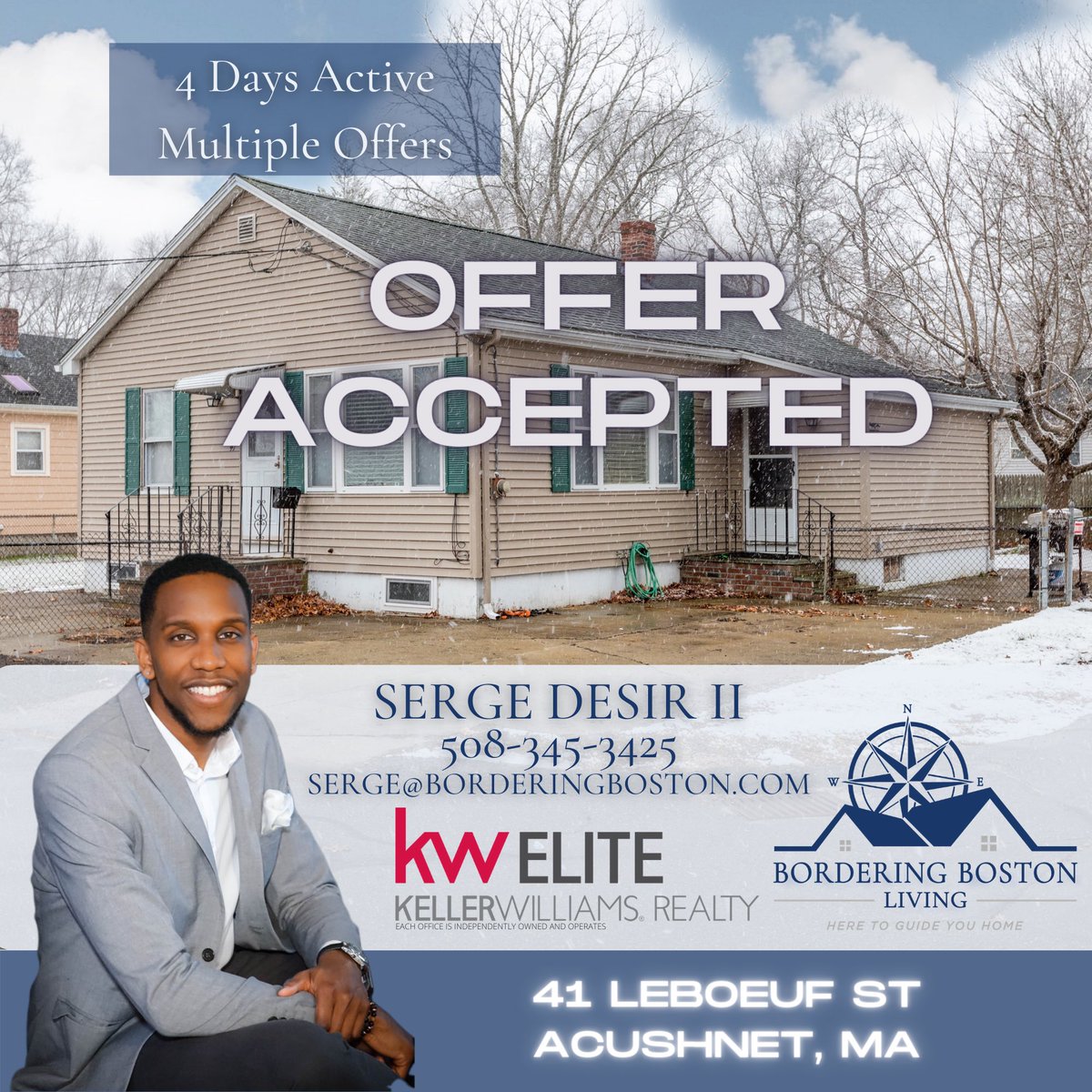 BorderingBoston's tweet photo. 🔥 After a weekend of back to back open houses, we were able to generate multiple offers! 

🔒 Offer Accepted!

So you know, two things are trending:☝️Buyer interest rates are STILL LOW 📉 ... ✌️ Sellers are still experiencing multiple offer situations! 📊 https://t.co/0Y1prHpFSh