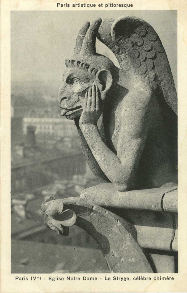 efemarq's tweet photo. #Taldiacomavui de 1814 va néixer l'arquitecte historicista francès Eugène #Viollet-le-Duc. Gran restaurador de monuments, a #Notre-Dame de París (1853) hi afegí aquesta famosa "#strige": una diablessa-ocell que rumia a quin parisenc baixarà a xuclar-li la sang quan caigui la nit. https://t.co/qP70lRxoxN