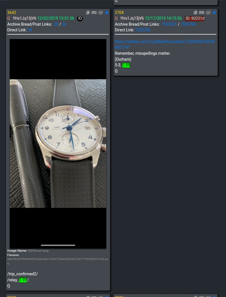   I almost forgot to mention this one VERY important drop RE: CLAS 1-99. Is it me or does that watch read 1:29/1:30ish?What a coincidence, that's the end of 10 days of darkness & also the 29th is the last of the mirrored dates.Can you see it yet?? 21/