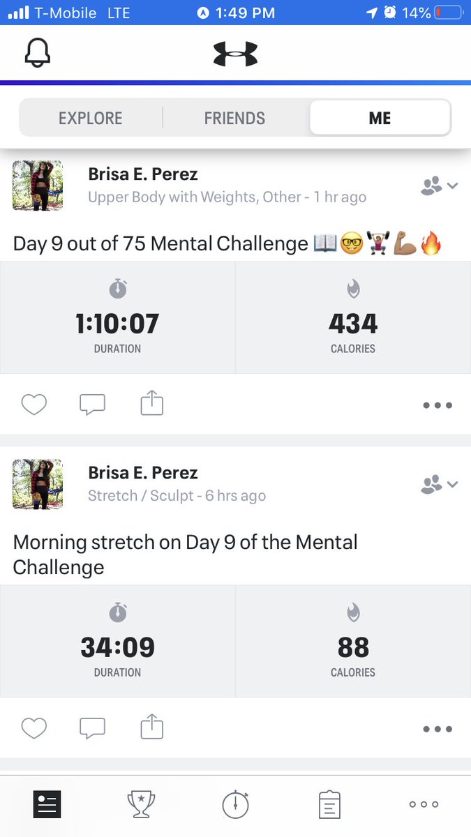 BrisaPe47234054's tweet photo. Day 9 out of #75hardchallenge #75hard 🚵🏽‍♀️🏋🏽‍♀️💪🏽🤓📖🔥 @achievement #achievemint #achievemints #activetrainer #body #bodybeast #exercise #fit #fitness #fitstats #health #healthy #motivat #motivate #pushups #runtastic #sculpt #Strava #stretch #sweaty #weight #wellness #Zombiesrun https://t.co/4fTuKRqzkQ