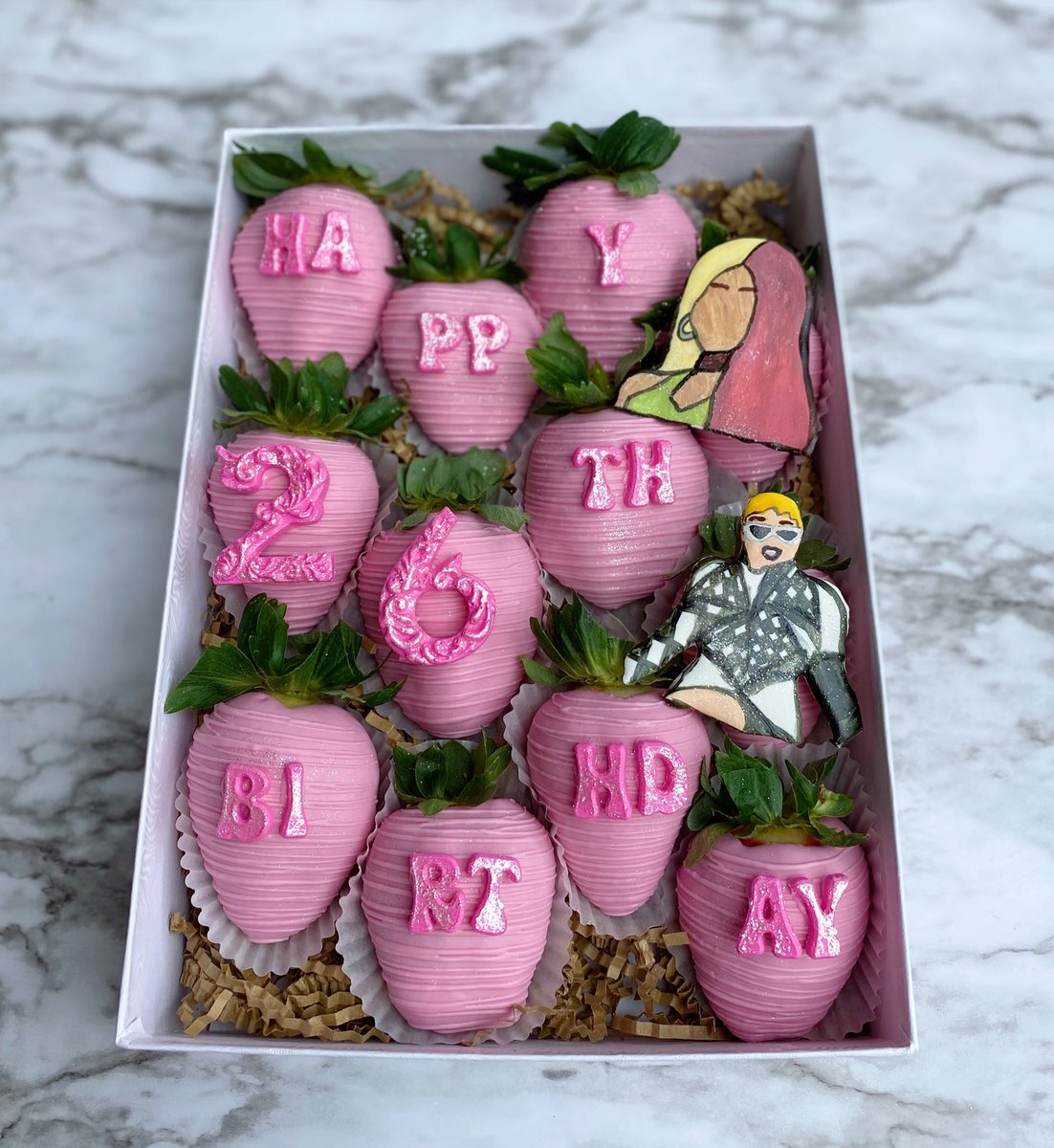 SBysteph's tweet photo. Can anyone guess what the theme of these strawberries were? 😂😫 I tried my best to recreate @iamcardib and @nickiminaj 🥴😂 #nikiminaj #cardibstrawberries #chocolatecoveredstrawberries https://t.co/NIhqhsg3VG